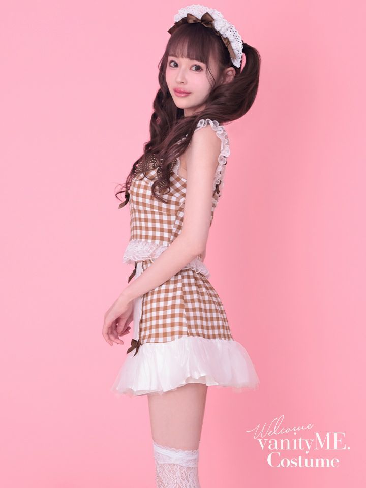 【3点セット】いちごたるとメイドちゃん チョコレートソースがけ [レッド/ブラウン] vcsmd-250839