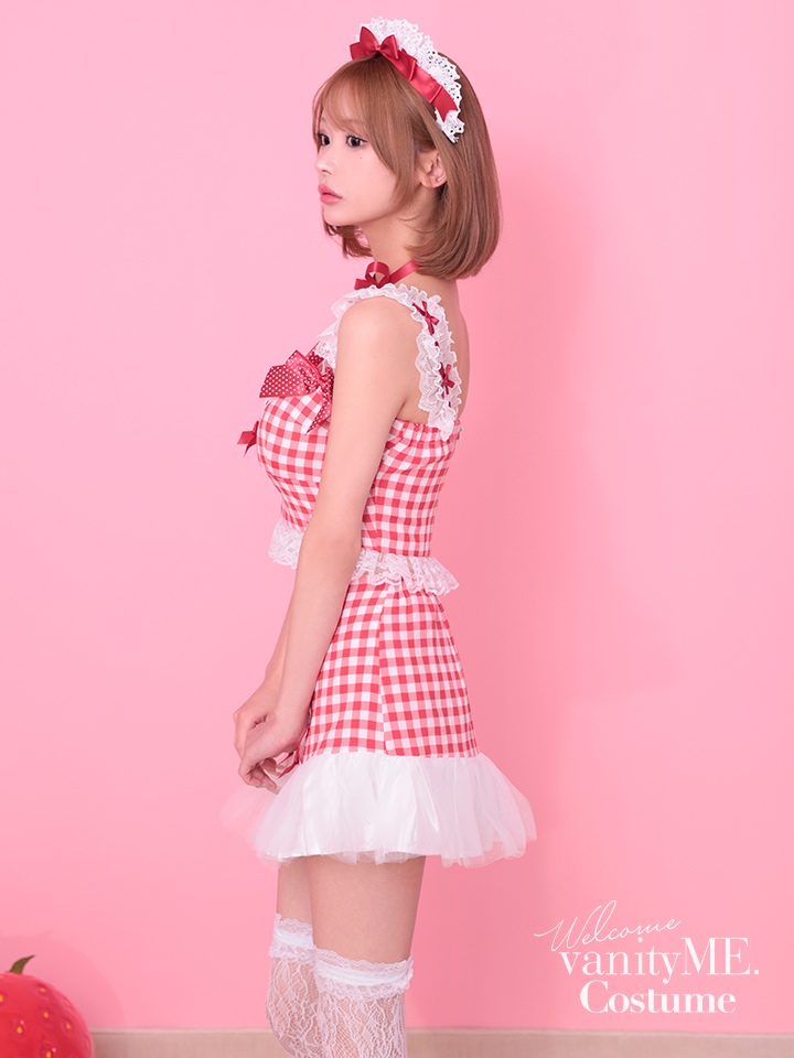 【3点セット】いちごたるとメイドちゃん チョコレートソースがけ [レッド/ブラウン] vcsmd-250839