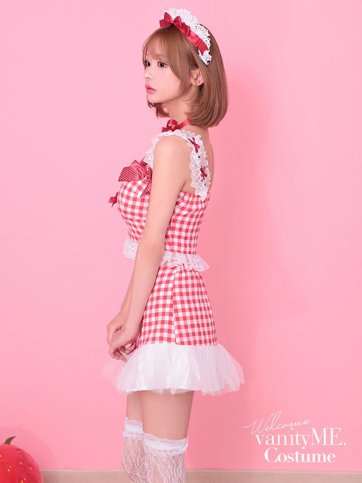 【3点セット】いちごたるとメイドちゃん チョコレートソースがけ [レッド/ブラウン] vcsmd-250839