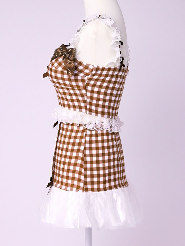 【3点セット】いちごたるとメイドちゃん チョコレートソースがけ [レッド/ブラウン] vcsmd-250839