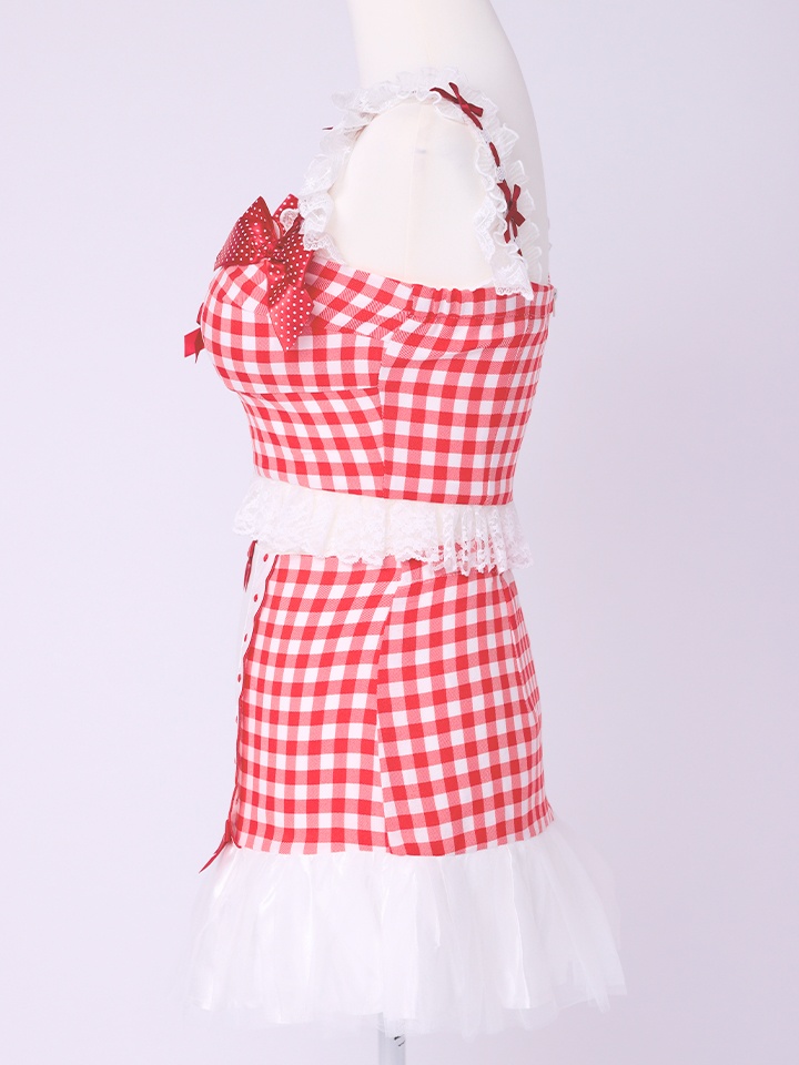 【3点セット】いちごたるとメイドちゃん チョコレートソースがけ [レッド/ブラウン] vcsmd-250839