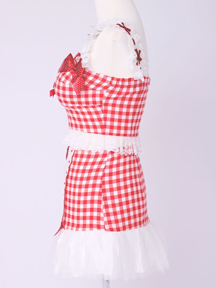 【3点セット】いちごたるとメイドちゃん チョコレートソースがけ [レッド/ブラウン] vcsmd-250839