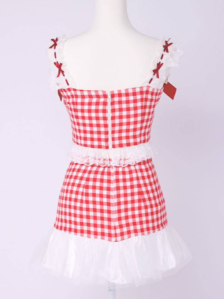 【3点セット】いちごたるとメイドちゃん チョコレートソースがけ [レッド/ブラウン] vcsmd-250839