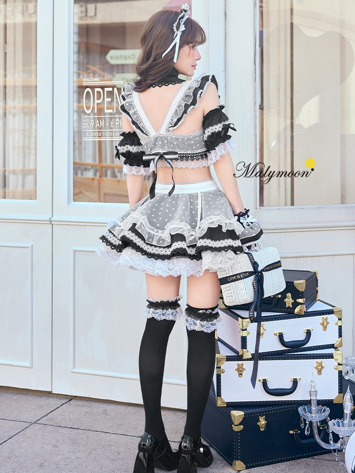 【10点セット】Malymoon マリームーン ハートミストシアーチュールメイド [ブラック/ホワイト] mlcs25209