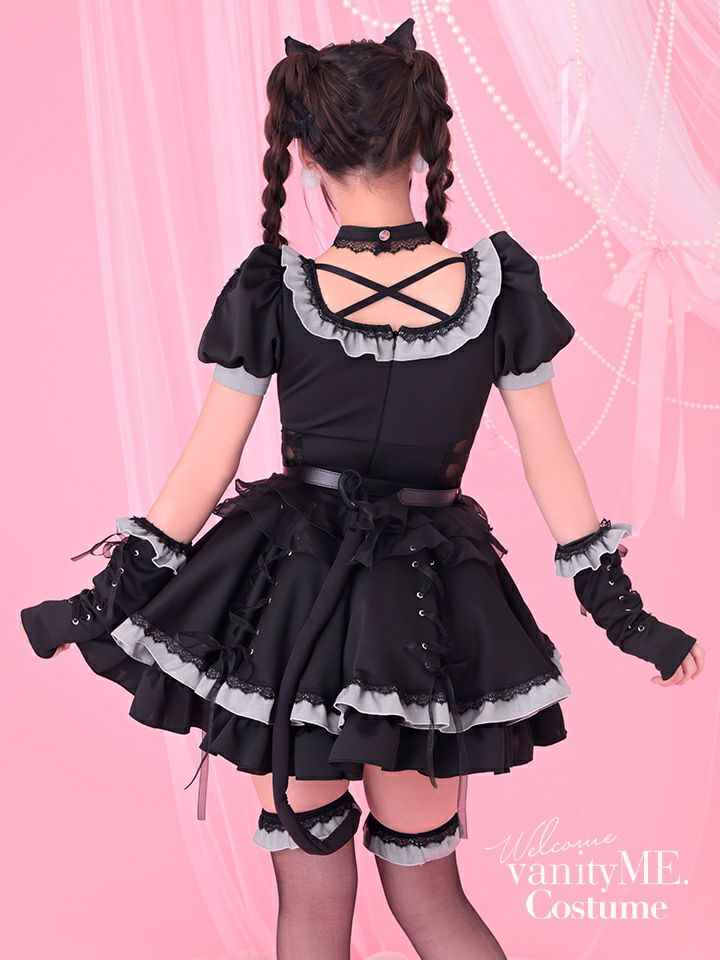 【10点セット】Malymoon マリームーン ティンクヴェールキャットメイド [ブラック/ホワイト] mlcs25132