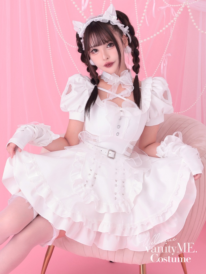 【10点セット】Malymoon マリームーン ティンクヴェールキャットメイド [ブラック/ホワイト] mlcs25132