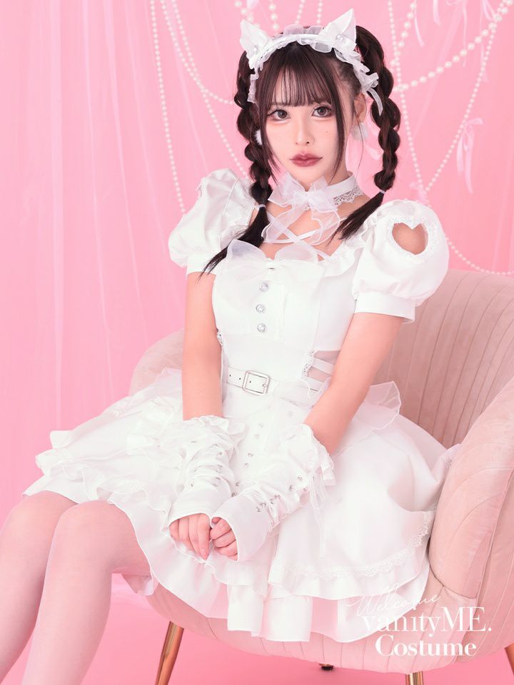 【10点セット】Malymoon マリームーン ティンクヴェールキャットメイド [ブラック/ホワイト] mlcs25132