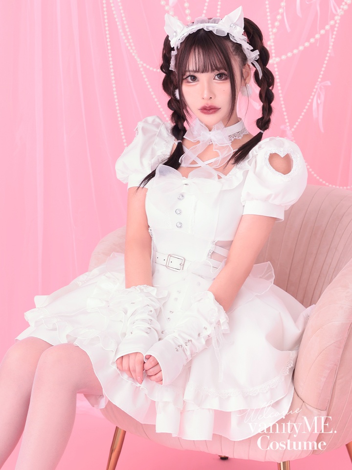 【10点セット】Malymoon マリームーン ティンクヴェールキャットメイド [ブラック/ホワイト] mlcs25132