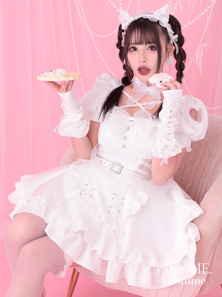 【10点セット】Malymoon マリームーン ティンクヴェールキャットメイド [ブラック/ホワイト] mlcs25132