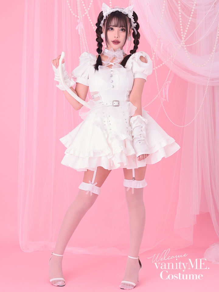 【10点セット】Malymoon マリームーン ティンクヴェールキャットメイド [ブラック/ホワイト] mlcs25132