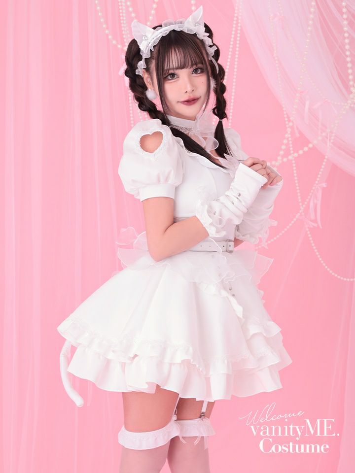 【10点セット】Malymoon マリームーン ティンクヴェールキャットメイド [ブラック/ホワイト] mlcs25132