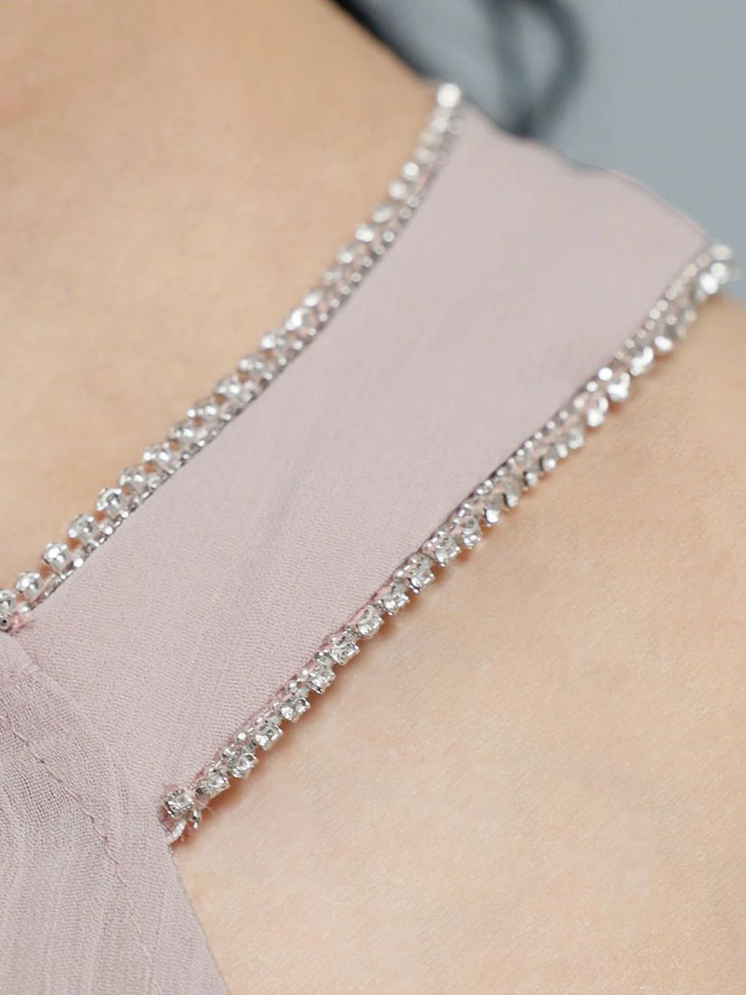 AngelR エンジェルアール ホルターネックフラワーレースリボンプリーツビジューフレアミモレ丈ロングドレス ar26807-ks