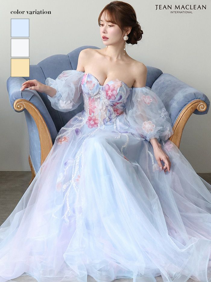 vanityME 4段チュールスカート バースデードレス ブルー バースデードレス | キャバドレス通販ならvanityME.