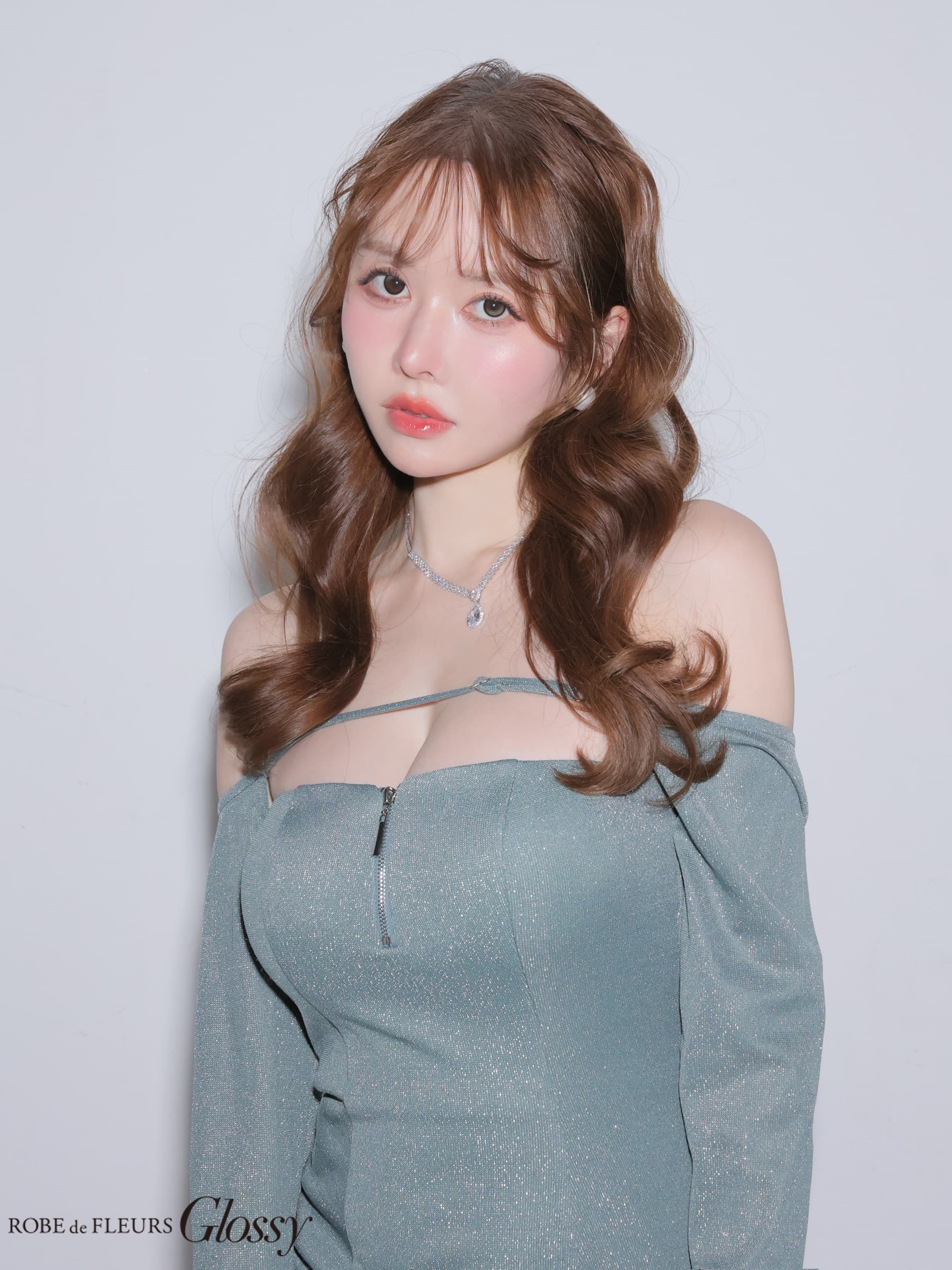 Glossy ローブドフルールグロッシー 【XSサイズあり】ラメニットボレロセットタイトミニキャバドレス gl4143-c