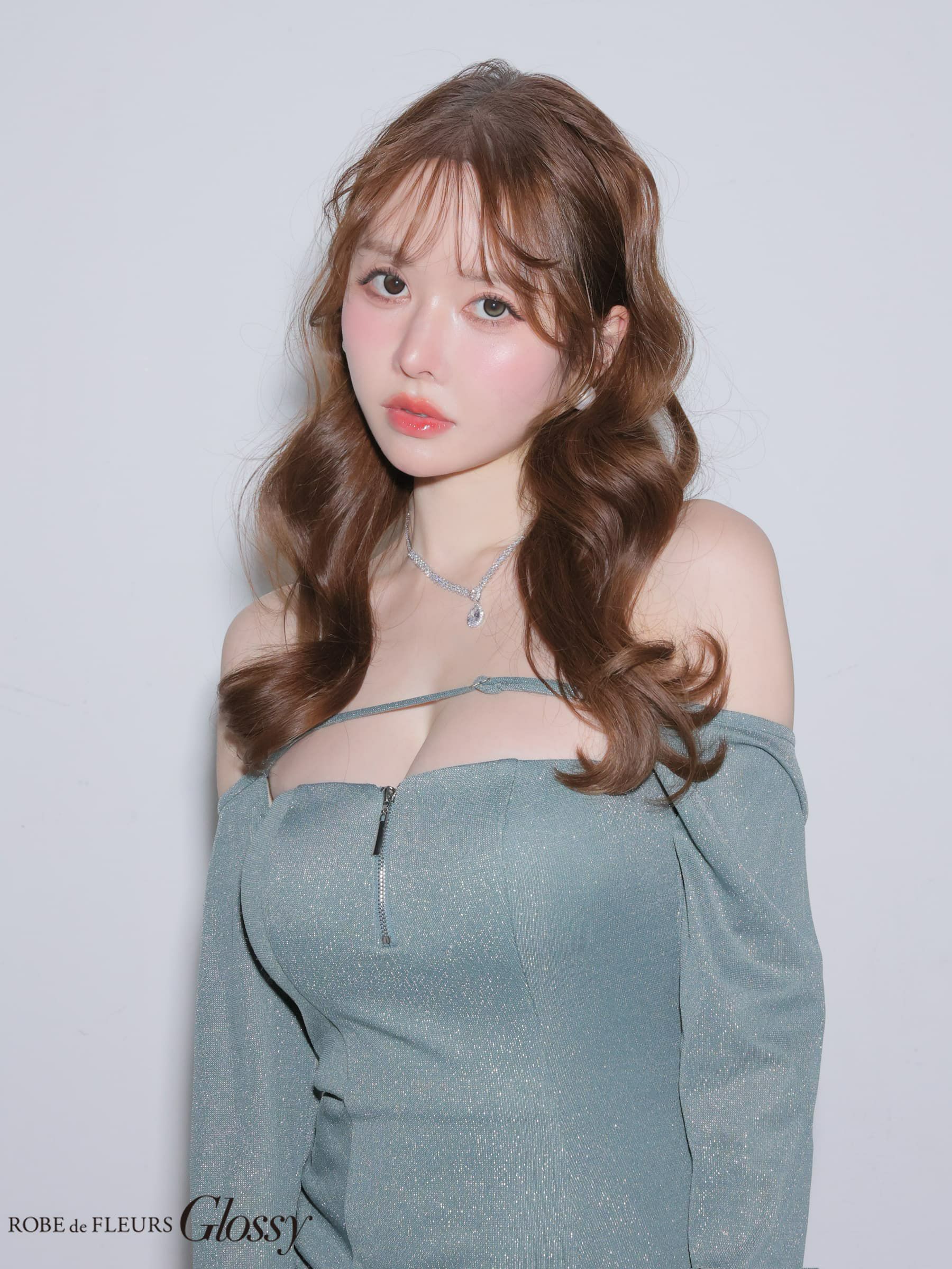 Glossy ローブドフルールグロッシー 【XSサイズあり】ラメニットボレロセットタイトミニキャバドレス gl4143-c